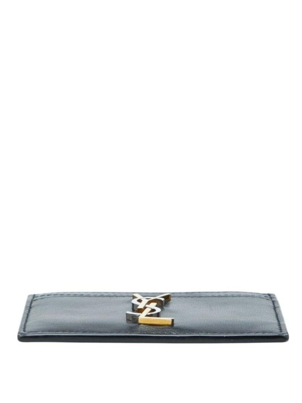 Saint Laurent YSL Logo Card Case Black Leather - Picture 3 of 9
